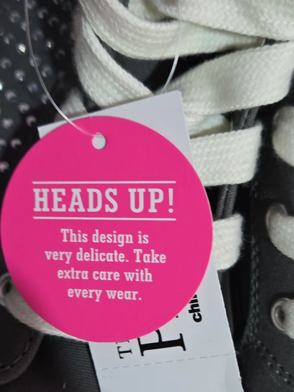 The Children's Place Gray High-Top Sneakers with Rhinestone Hearts